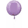 Anagram HX Pearl Lavender Round Foil Flat Balloon, 5PK 51908